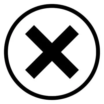 X-cross rounded icon - vector iconic design Stock Illustration