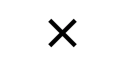 X cross symbol animation. Motion graphic design. Alpha channel. Stock Footage 167950067