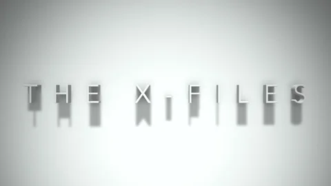 The X-Files 3D title animation with shadows on a white background Stock Footage 296689273