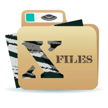 X files folder icon Stock Illustration