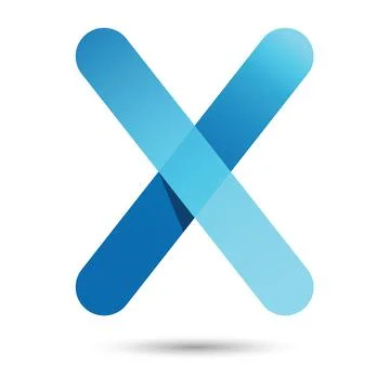 X font vector on White background, Futuristic font, Cosmic, Vector alphabet s Stock Illustration