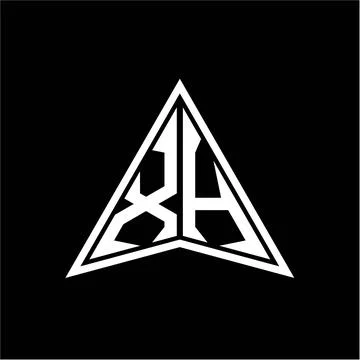 X H initials in the form of a modern minimalist arrow. perfect for letters, g Stock Illustration