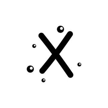 X hand drawn alphabet  vector design template illustration Stock Illustration