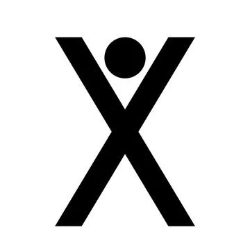 X human icon Stock Illustration