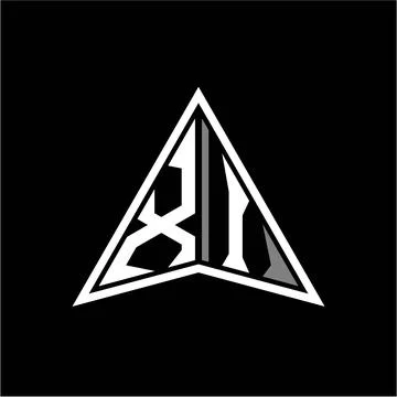 X I initials in the form of a modern minimalist arrow. perfect for letters, g Stock Illustration