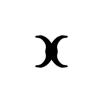 X icon icon. Simple style big sale poster background symbol. Remove button... Stock Illustration
