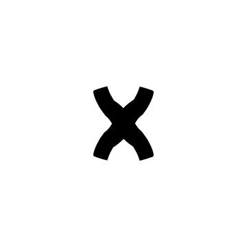 X icon icon. Simple style big sale poster background symbol. Remove button... Stock Illustration