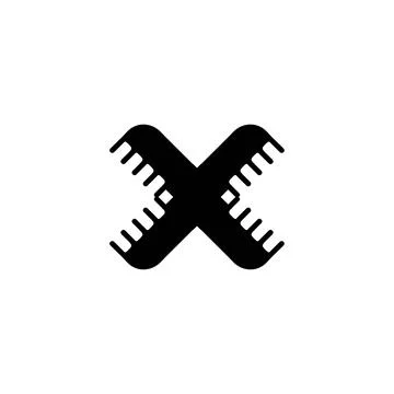 X icon icon. Simple style big sale poster background symbol. Remove button... Stock Illustration