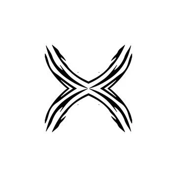 X icon icon. Simple style big sale poster background symbol. Remove button... Illustrazione stock