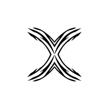X icon icon. Simple style big sale poster background symbol. Remove button... Stock Illustration
