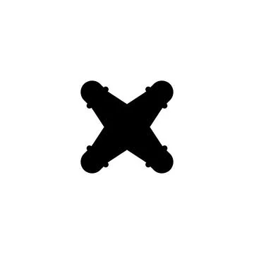 X icon icon. Simple style big sale poster background symbol. Remove button... Stock Illustration