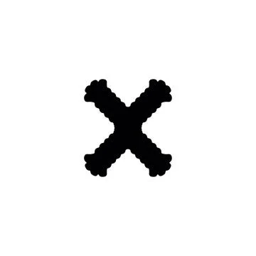 X icon. Simple style danger poster background symbol. X brand logo design e.. Stock Illustration
