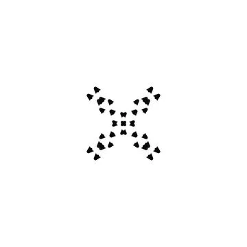 X icon. Simple style danger poster background symbol. X brand logo design e.. Stock-Illustration