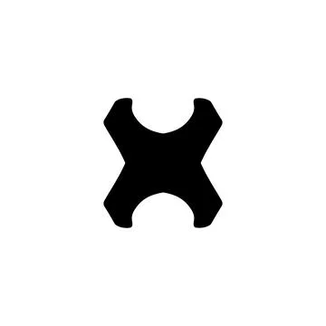 X icon. Simple style danger poster background symbol. X brand logo design e.. Stock Illustration