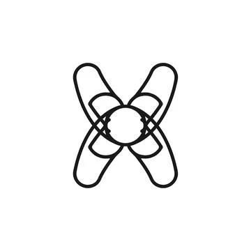 X icon. Simple style danger poster background symbol. X brand logo design e.. Stock Illustration