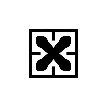 X icon. Simple style danger poster background symbol. X brand logo design e.. Stock Illustration