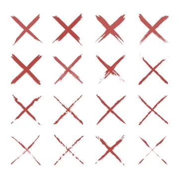 X letter brush Stock Illustration