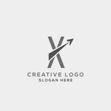 X letter initial incorporated with Arrow logo design vector illustration. Usa Stock Illustration