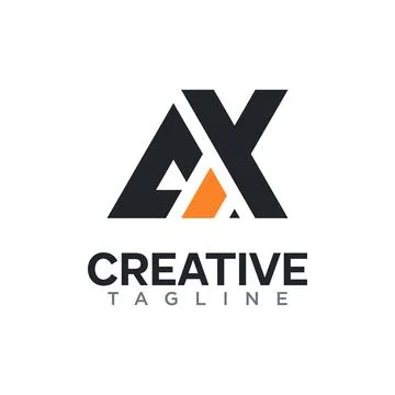 A X letter logo Illustrazione stock