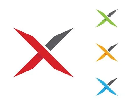X Letter Logo Template Stock-Illustration