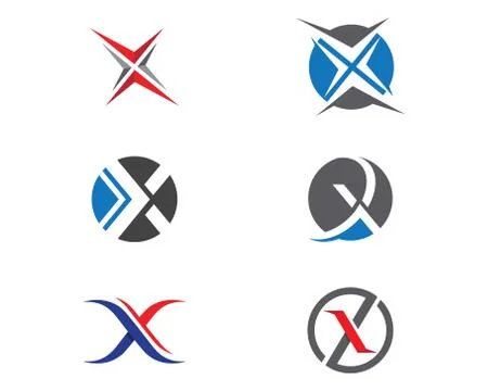 X Letter Logo Template Stock Illustration