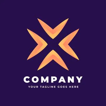 X Letter Logo Template Stock Illustration