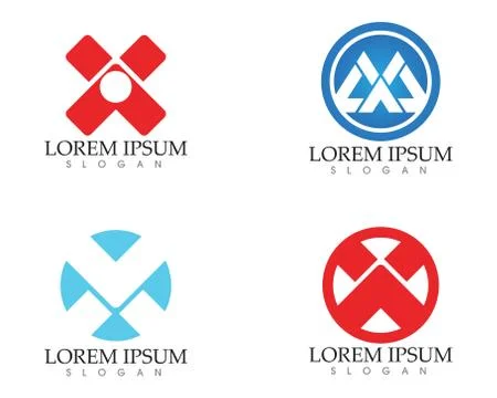 X Letter Logo Template vector icon design Stock Illustration