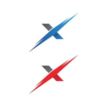 X Letter Logo Template vector icon Stock Illustration