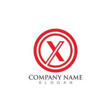 X Letter Logo Template vector icon Stock Illustration