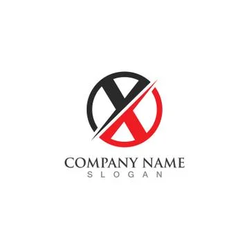 X Letter Logo Template vector icon Stock Illustration