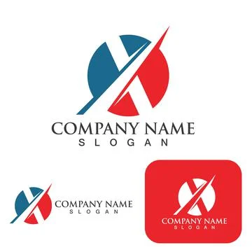 X Letter Logo Template vector icon Stock Illustration