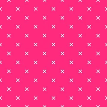 "x" letter seamless pattern in white color and pink color background. Stock Illustration