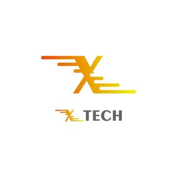 X Letter Technology Logo Template. Vector. Icon Stock Illustration