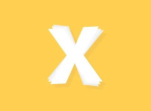 X Letter vector font, modern layers design. Eps10 illustration 스톡 일러스트