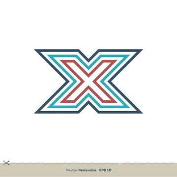 X Letter vector Logo Template Illustration Design. Vector EPS 10. Illustrazione stock