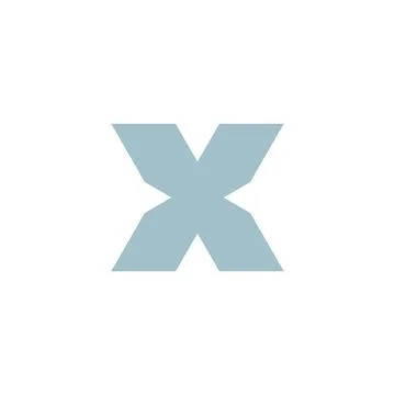 X logo design easy catchy x design unknown icon a2 Stock Illustration