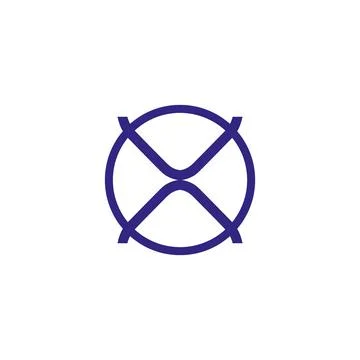 X logo design easy catchy x design unknown icon a3 Stock Illustration