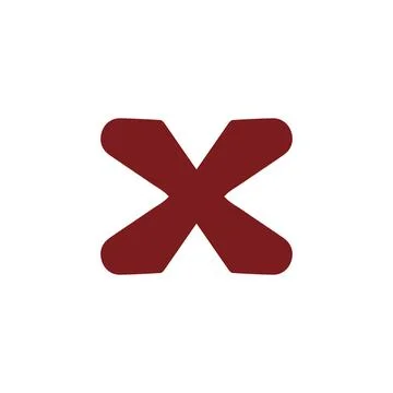 X logo design easy catchy x design unknown icon a5 Stock Illustration