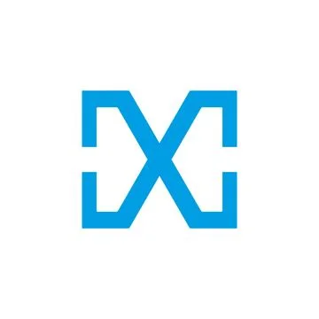 X logo design easy catchy x design unknown icon a6 Stock Illustration