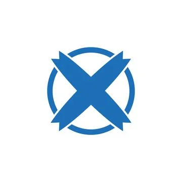 X logo design easy catchy x design unknown icon a7 Stock Illustration