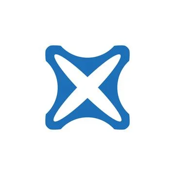 X logo design easy catchy x design unknown icon aa1 Stock Illustration