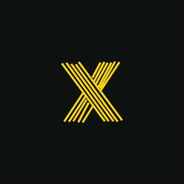 X logo, Initial lettering handwriting or handwritten for identity. Logo hand 스톡 일러스트
