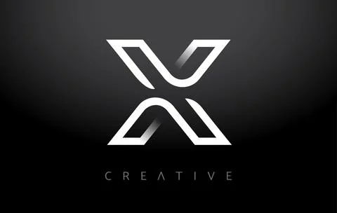 X Logo Letter Icon monogram. x Letter Design with White Line monogram and min Illustrazione stock
