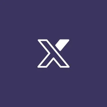 X logo, simple and clean x logo designs Stock Illustration