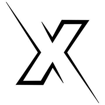 X logo studio, letter x design icon, logotype technology font Stock Illustration