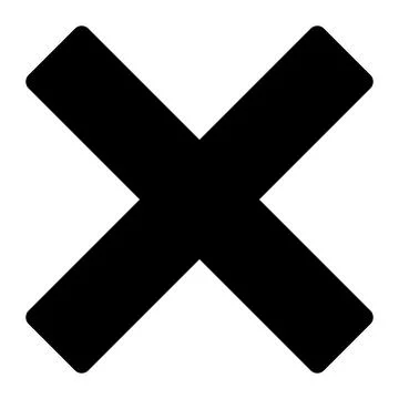 X mark glyph icon vector illustration isolated on white background 스톡 일러스트