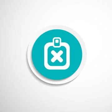 X Mark Icon flat survey reject checklist Stock Illustration