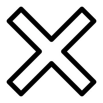 X mark line icon vector illustration isolated on white background 스톡 일러스트