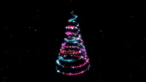 X Mas Digitree 2 Looping Animation Stock Footage 73310531