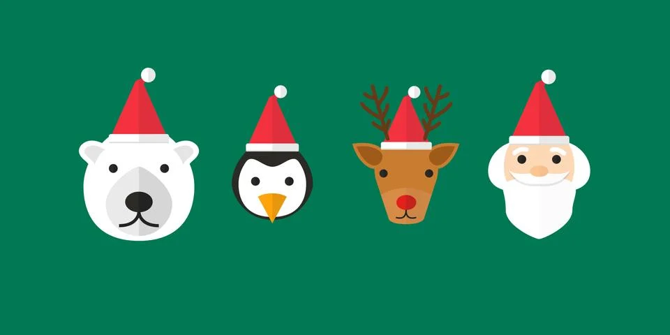 X-mas faces 001 Illustrazione stock